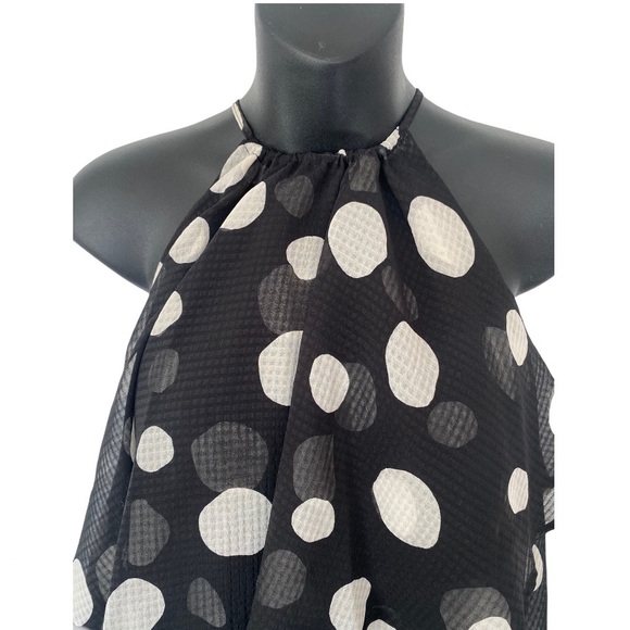 Womens Polka Dot Sleeveles Blouse Who What Wear XS - Picture 4 of 7